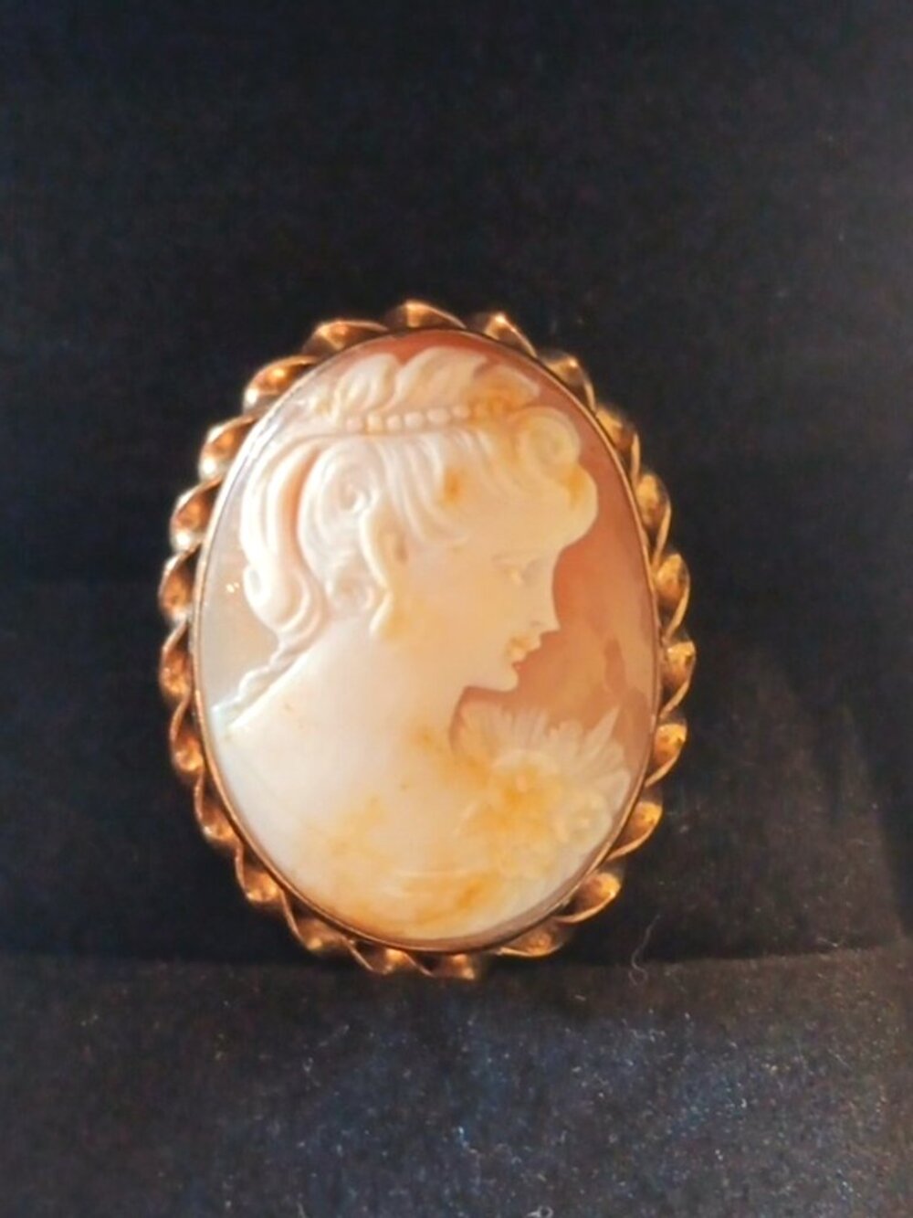 HAND CARVED SHELL 1/20 12GF CAMEO BROOCH/PENDANT